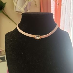 Pink gem choker